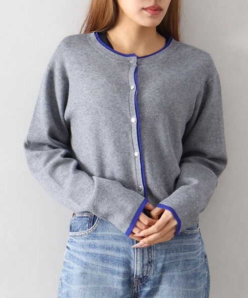 SpRay(スプレイ)の「配色ニットカーディガン(カーディガン/ボレロ・レディース・ベージュ/ブラック/グレー/アイボリー・FREE)」の17枚目の写真