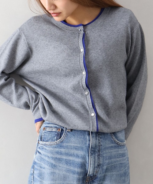 SpRay(スプレイ)の「配色ニットカーディガン(カーディガン/ボレロ・レディース・ベージュ/ブラック/グレー/アイボリー・FREE)」の16枚目の写真