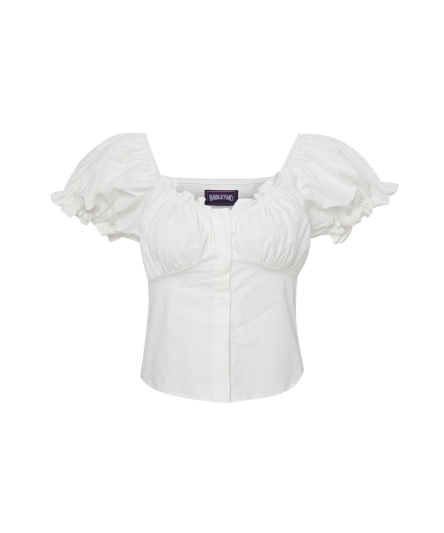 BABLETWO(ビーエイブルトゥー)の「noa shirring blouse-white(Tシャツ/カットソー・レディース・その他・ONE SIZE)」の6枚目の写真