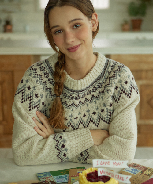 NONLOCAL(ノンローカル)の「Nordic Jacquard Merino Wool Knit - Oatmeal(ニット/セーター・レディース・その他・FREE)」の1枚目の写真