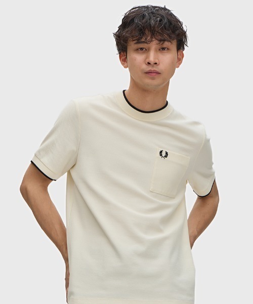 セール】Pocket Detail Pique T-Shirt／ポケットディテールピケTシャツ