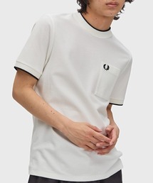 FRED PERRY(�t���b�h�y���[)��Pocket Detail Pique T-Shirt�^�|�P�b�g�f�B�e�[���s�PT�V���c(T�V���c/�J�b�g�\�[)