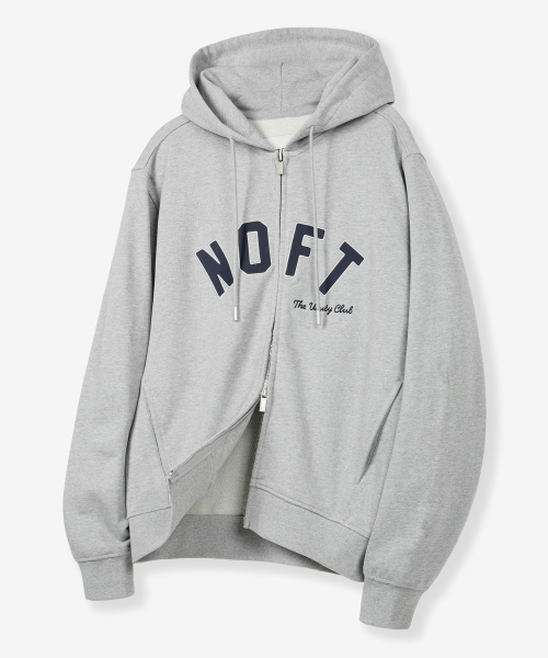 NOT ONLY FOR TODAY（ノットオンリーフォートゥデイ）の「NOFT オールデイ フードジップアップ [メランジグレー]（パーカー・レディース・その他・M/L/XL）」の8枚目の写真