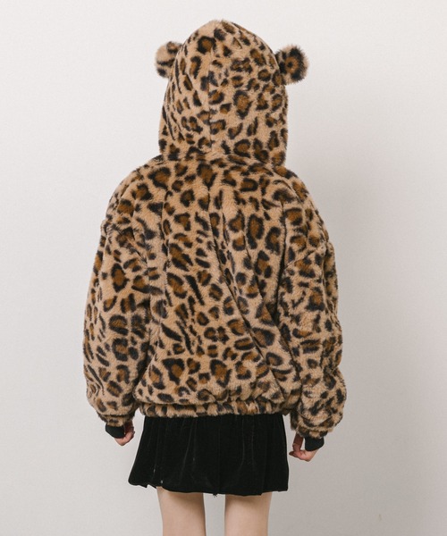 URBAN CHERRY（アーバンチェリー）の「レオパードクマ耳ファーパーカー（パーカー・キッズ・ブラウン・130cm/120cm/110cm）」の3枚目の写真