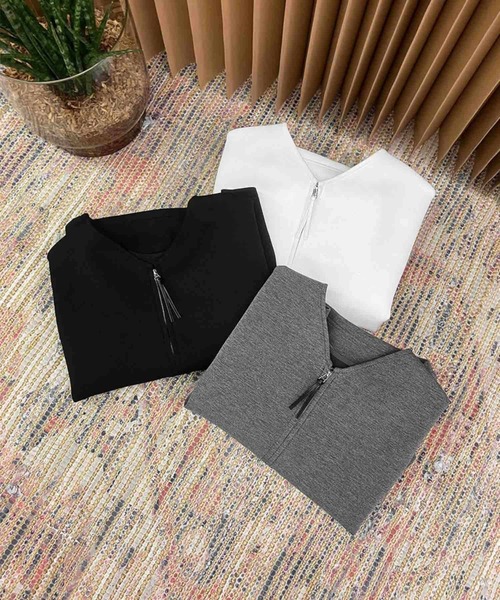 ELFRANK（エルフランク）の「ダンボール ハーフスリーブ ドルマン トップス プルオーバー 半袖《着用動画あり》（Tシャツ/カットソー・レディース・ブラック/グレー/オフホワイト・L/M）」の12枚目の写真