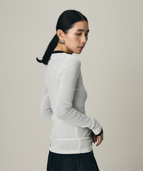 Chaos（カオス）の「Chaos(カオス)/ ◆WHY NOT NOW◆ ローワヘンリープルオーバー（Tシャツ/カットソー・レディース・ダークネイビー/ライトグレー/ホワイト・FREE）」の4枚目の写真