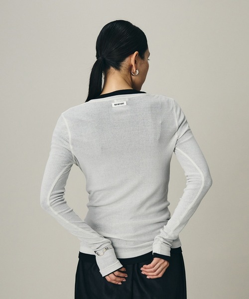 Chaos（カオス）の「Chaos(カオス)/ ◆WHY NOT NOW◆ ローワヘンリープルオーバー（Tシャツ/カットソー・レディース・ダークネイビー/ライトグレー/ホワイト・FREE）」の5枚目の写真