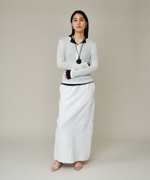 Chaos（カオス）の「Chaos(カオス)/ ◆WHY NOT NOW◆ ローワヘンリープルオーバー（Tシャツ/カットソー・レディース・ダークネイビー/ライトグレー/ホワイト・FREE）」の6枚目の写真