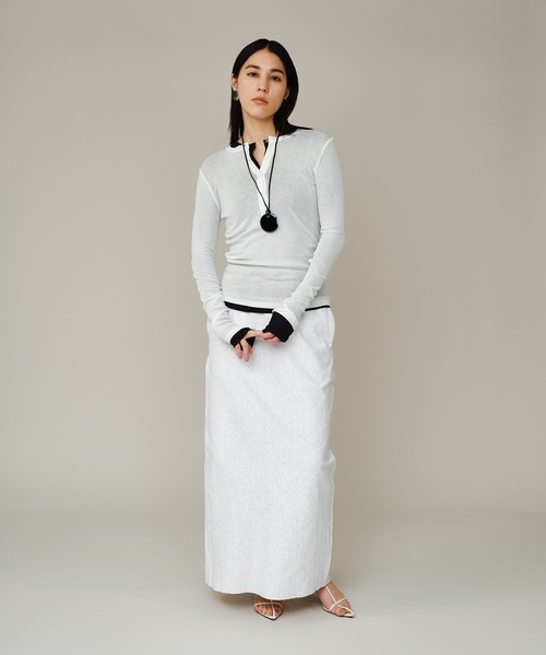 Chaos（カオス）の「Chaos(カオス)/ ◆WHY NOT NOW◆ ローワヘンリープルオーバー（Tシャツ/カットソー・レディース・ダークネイビー/ライトグレー/ホワイト・FREE）」の7枚目の写真