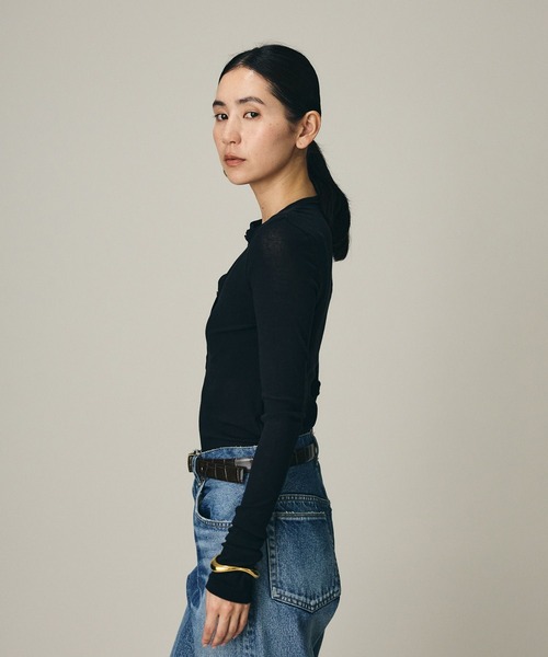 Chaos（カオス）の「Chaos(カオス)/ ◆WHY NOT NOW◆ ローワヘンリープルオーバー（Tシャツ/カットソー・レディース・ダークネイビー/ライトグレー/ホワイト・FREE）」の18枚目の写真