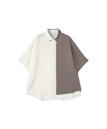 CULLNI（クルニ）の「Double Cloth Layered Bi-Color Short Sleeve Shirt（シャツ/ブラウス）」