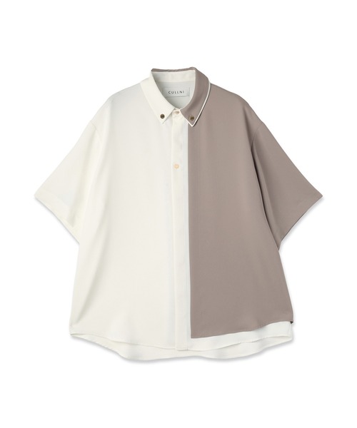 Double Cloth Layered Bi-Color Short Sleeve Shirt（シャツ/ブラウス
