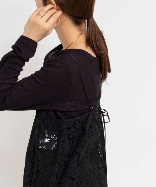 NOLLEY’S（ノーリーズ）の「ウォッシャブルレースビスチェ（キャミソール・レディース・ホワイト/ブラック・38）」の20枚目の写真