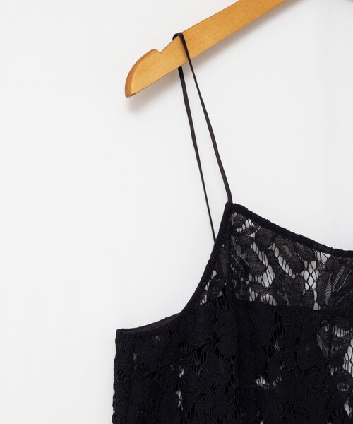 NOLLEY’S（ノーリーズ）の「ウォッシャブルレースビスチェ（キャミソール・レディース・ホワイト/ブラック・38）」の4枚目の写真
