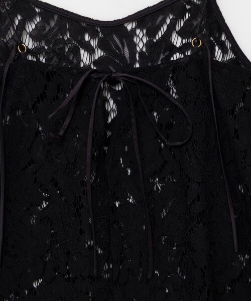 NOLLEY’S（ノーリーズ）の「ウォッシャブルレースビスチェ（キャミソール・レディース・ホワイト/ブラック・38）」の8枚目の写真