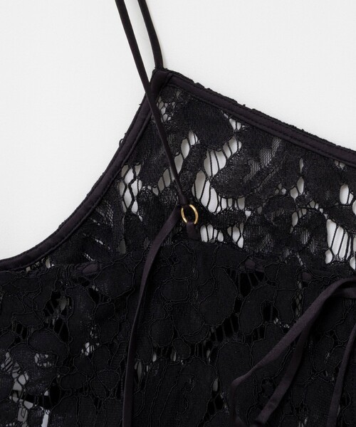 NOLLEY’S（ノーリーズ）の「ウォッシャブルレースビスチェ（キャミソール・レディース・ホワイト/ブラック・38）」の9枚目の写真