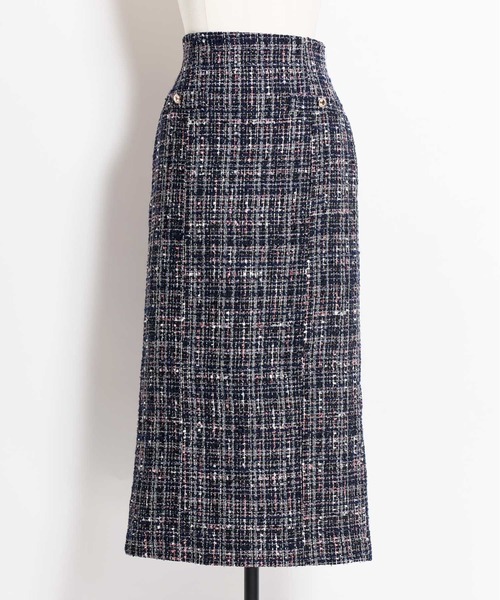 NOELA（ノエラ）の「ツイードナロースカート（スカート・レディース・ブラック/ネイビー/ベージュ・S/M）」の14枚目の写真