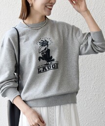 【SHIPS any別注】THE KNiTS:〈洗濯機可能〉ロゴ プリント スウェット 26SS
