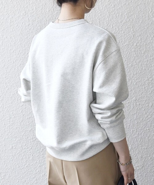 SHIPS any(シップス エニィ)の「【SHIPS any別注】THE KNiTS:〈洗濯機可能〉ロゴ プリント スウェット 26SS(スウェット・レディース・ライトグレー/ナチュラル・ONE SIZE)」の8枚目の写真