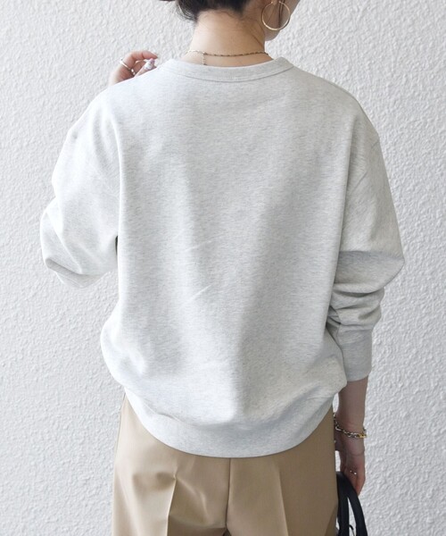 SHIPS any(シップス エニィ)の「【SHIPS any別注】THE KNiTS:〈洗濯機可能〉ロゴ プリント スウェット 26SS(スウェット・レディース・ライトグレー/ナチュラル・ONE SIZE)」の9枚目の写真