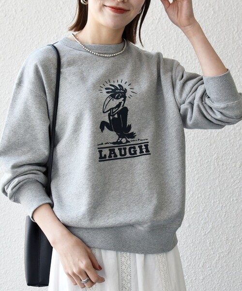 SHIPS any別注】THE KNiTS:〈洗濯機可能〉ロゴ プリント スウェット