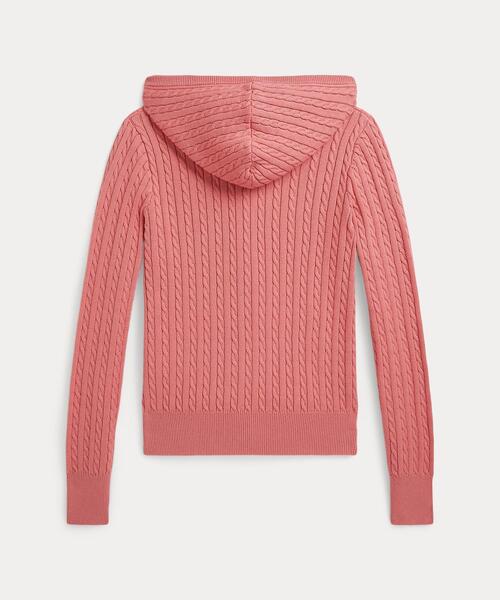 POLO RALPH LAUREN CHILDRENSWEAR（ポロ ラルフ ローレン チルドレンズウェア）の「ミニケーブル コットン フルジップ フーディ（パーカー・キッズ・ピンク・L/M/S/XL）」の2枚目の写真