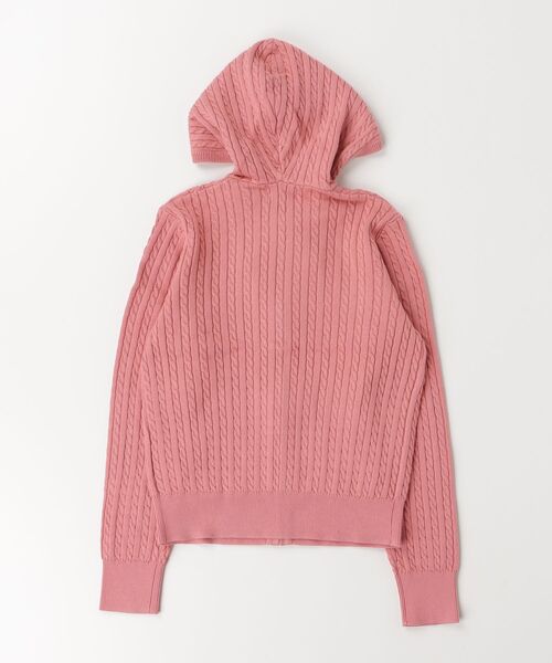 POLO RALPH LAUREN CHILDRENSWEAR（ポロ ラルフ ローレン チルドレンズウェア）の「ミニケーブル コットン フルジップ フーディ（パーカー・キッズ・ピンク・L/M/S/XL）」の4枚目の写真