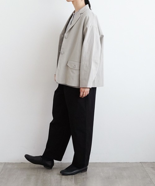 休日と詩(キュウジツトウタ)の「サクラエールジャケット(テーラードジャケット・レディース・チェック/グレー・FREE)」の10枚目の写真