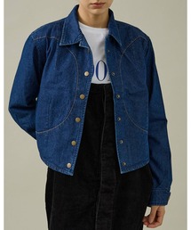 Rouge vif la cle | 【157 woadblue/イチゴーナナ ウォードブルー】サークルスナップジャケット/デニム/ジャケット/コットン【WEB限定】(デニムジャケット)