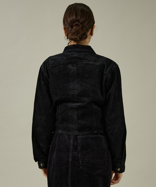 Rouge vif la cle（ルージュヴィフラクレ）の「【157 woadblue/イチゴーナナ ウォードブルー】サークルスナップジャケット/デニム/ジャケット/コットン【WEB限定】（デニムジャケット・レディース・インディゴブルー/ブラック・M/S）」の14枚目の写真