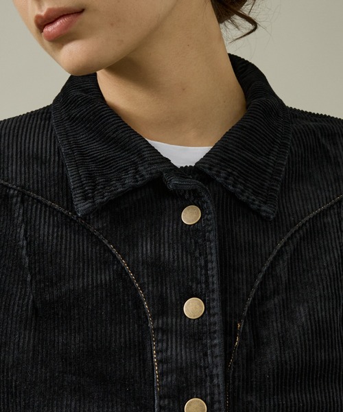 Rouge vif la cle（ルージュヴィフラクレ）の「【157 woadblue/イチゴーナナ ウォードブルー】サークルスナップジャケット/デニム/ジャケット/コットン【WEB限定】（デニムジャケット・レディース・インディゴブルー/ブラック・M/S）」の15枚目の写真