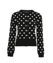 BMUETTE（ビムウィエ）の「ドット組織ウールニットカーディガンブラック（カーディガン/ボレロ）」