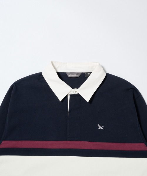 Eddie Bauer（エディーバウアー）の「パネル ラグビーシャツ（ポロシャツ・メンズ・エンジ/グリーン/ネイビー・XXL/XL/S/L/M）」の7枚目の写真