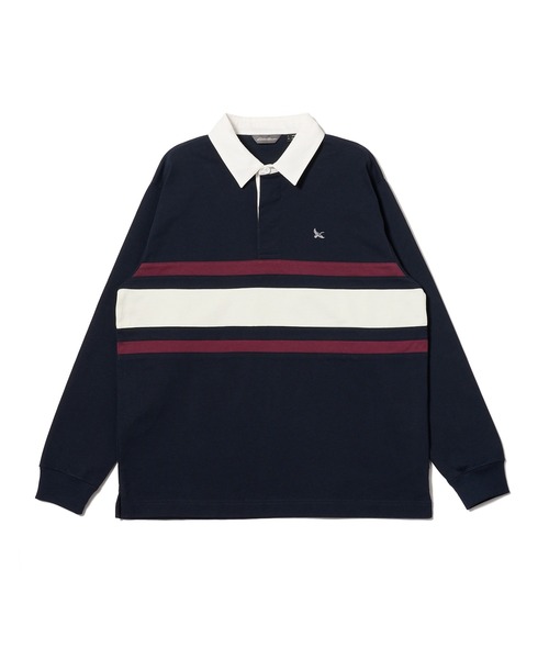 Eddie Bauer（エディーバウアー）の「パネル ラグビーシャツ（ポロシャツ・メンズ・エンジ/グリーン/ネイビー・XXL/XL/S/L/M）」の5枚目の写真