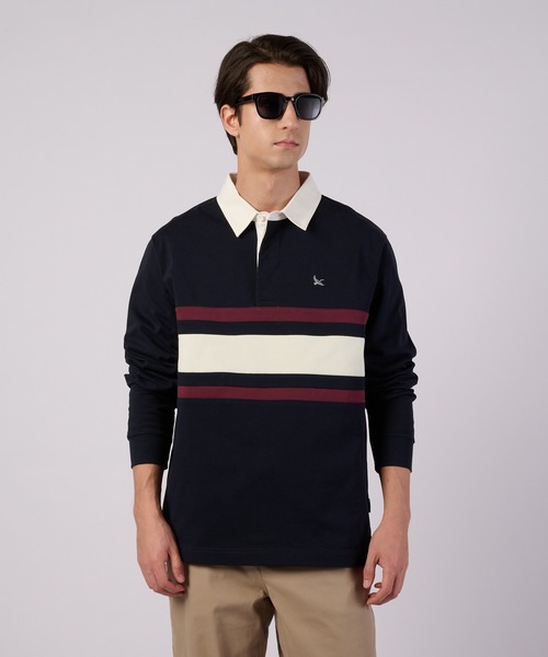 Eddie Bauer（エディーバウアー）の「パネル ラグビーシャツ（ポロシャツ・メンズ・エンジ/グリーン/ネイビー・XXL/XL/S/L/M）」の19枚目の写真