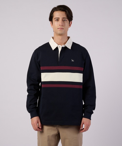 Eddie Bauer（エディーバウアー）の「パネル ラグビーシャツ（ポロシャツ・メンズ・エンジ/グリーン/ネイビー・XXL/XL/S/L/M）」の12枚目の写真