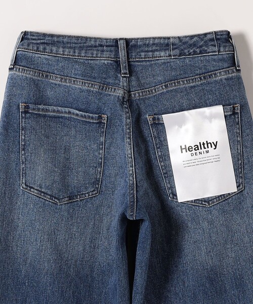 Healthy denim（ヘルシーデニム）の「Healthy DENIM:〈洗濯機可能〉Pink Pepper Midrise ストレート デニム パンツ（デニムパンツ・レディース・ブルー・MEDIUM/LARGE/X-SMALL/SMALL）」の6枚目の写真