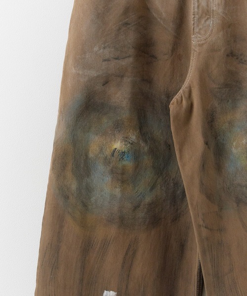 Theater code(シアターコード)の「DIRTY-Washed Vintage-Style 5-Pocket Wide-Leg Denim Pants / DIRTY加工 ヴィンテージライク 5ポケットワイドデニムパンツ 秋 秋服メンズ 2026年秋冬(デニムパンツ・メンズ・ブラウン・M/L)」の7枚目の写真