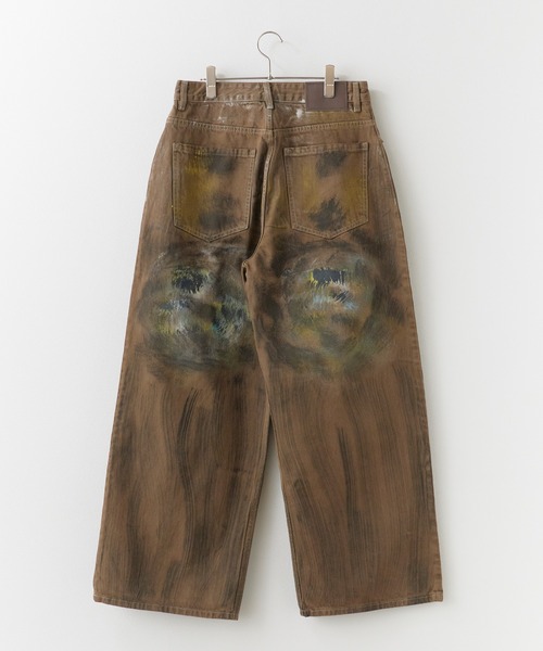 Theater code(シアターコード)の「DIRTY-Washed Vintage-Style 5-Pocket Wide-Leg Denim Pants / DIRTY加工 ヴィンテージライク 5ポケットワイドデニムパンツ 秋 秋服メンズ 2026年秋冬(デニムパンツ・メンズ・ブラウン・M/L)」の10枚目の写真