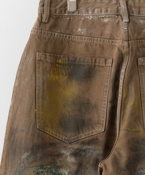 Theater code(シアターコード)の「DIRTY-Washed Vintage-Style 5-Pocket Wide-Leg Denim Pants / DIRTY加工 ヴィンテージライク 5ポケットワイドデニムパンツ 秋 秋服メンズ 2026年秋冬(デニムパンツ・メンズ・ブラウン・M/L)」の5枚目の写真