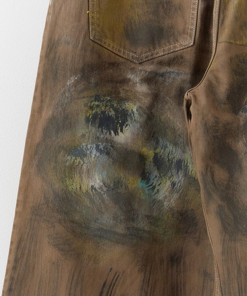 Theater code(シアターコード)の「DIRTY-Washed Vintage-Style 5-Pocket Wide-Leg Denim Pants / DIRTY加工 ヴィンテージライク 5ポケットワイドデニムパンツ 秋 秋服メンズ 2026年秋冬(デニムパンツ・メンズ・ブラウン・M/L)」の4枚目の写真