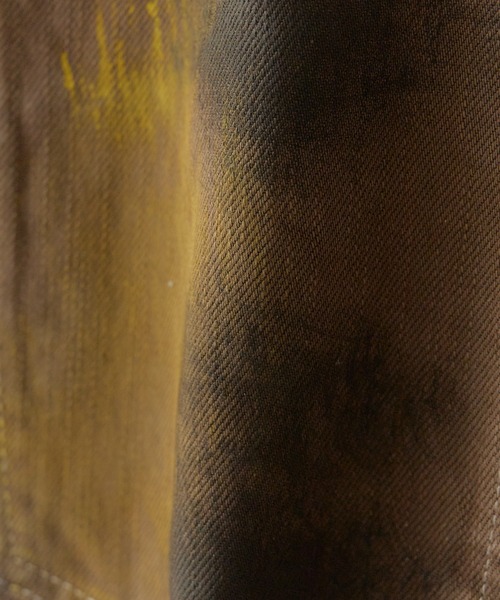 Theater code(シアターコード)の「DIRTY-Washed Vintage-Style 5-Pocket Wide-Leg Denim Pants / DIRTY加工 ヴィンテージライク 5ポケットワイドデニムパンツ 秋 秋服メンズ 2026年秋冬(デニムパンツ・メンズ・ブラウン・M/L)」の2枚目の写真