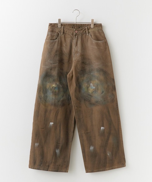 Theater code(シアターコード)の「DIRTY-Washed Vintage-Style 5-Pocket Wide-Leg Denim Pants / DIRTY加工 ヴィンテージライク 5ポケットワイドデニムパンツ 秋 秋服メンズ 2026年秋冬(デニムパンツ・メンズ・ブラウン・M/L)」の15枚目の写真