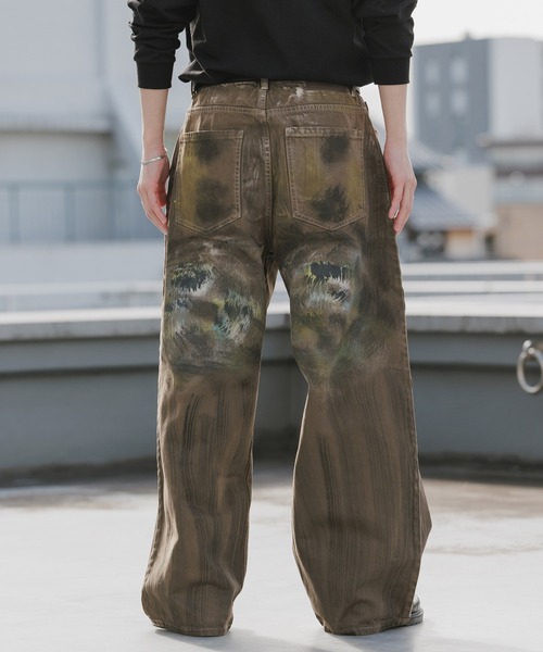 Theater code(シアターコード)の「DIRTY-Washed Vintage-Style 5-Pocket Wide-Leg Denim Pants / DIRTY加工 ヴィンテージライク 5ポケットワイドデニムパンツ 秋 秋服メンズ 2026年秋冬(デニムパンツ・メンズ・ブラウン・M/L)」の14枚目の写真