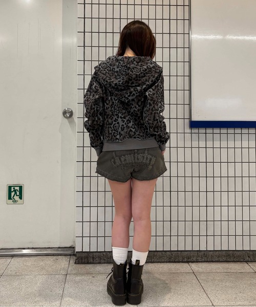 sedacle girl（セダクルガール）の「アップリケロゴサーマルパーカー（パーカー・レディース・カーキ/チャコールグレー/ネイビー/レオパード・MEDIUM/SMALL）」の11枚目の写真