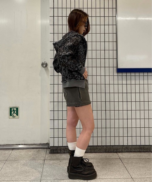 sedacle girl（セダクルガール）の「アップリケロゴサーマルパーカー（パーカー・レディース・カーキ/チャコールグレー/ネイビー/レオパード・MEDIUM/SMALL）」の12枚目の写真