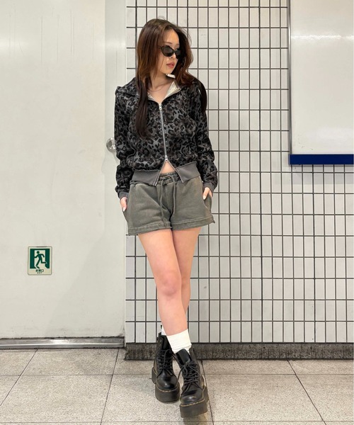 sedacle girl（セダクルガール）の「アップリケロゴサーマルパーカー（パーカー・レディース・カーキ/チャコールグレー/ネイビー/レオパード・MEDIUM/SMALL）」の13枚目の写真