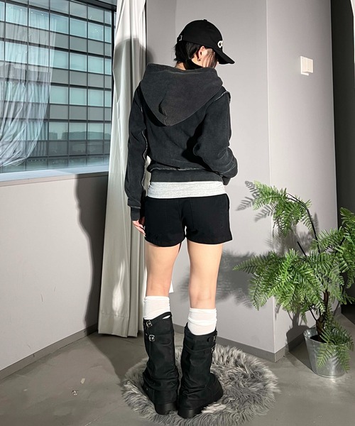 sedacle girl（セダクルガール）の「アップリケロゴサーマルパーカー（パーカー・レディース・カーキ/チャコールグレー/ネイビー/レオパード・MEDIUM/SMALL）」の12枚目の写真