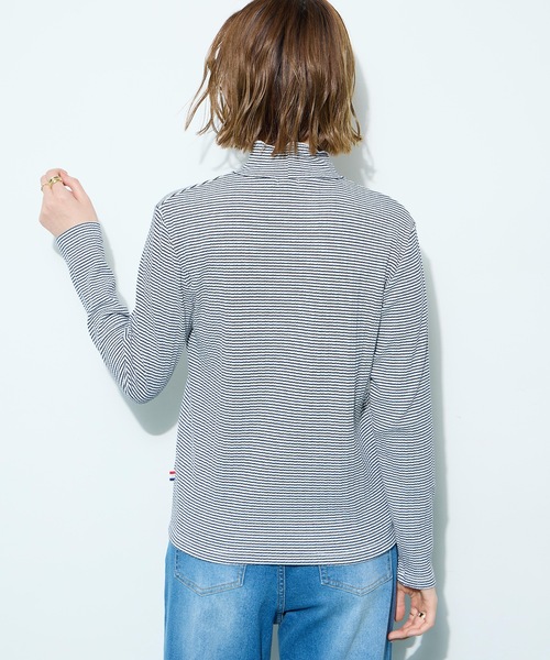 Petit Honfleur（プチオンフルール）の「メローボーダークシュネックT（Tシャツ/カットソー・レディース・グレー/ネイビー/ホワイト/レッド・M/L）」の10枚目の写真