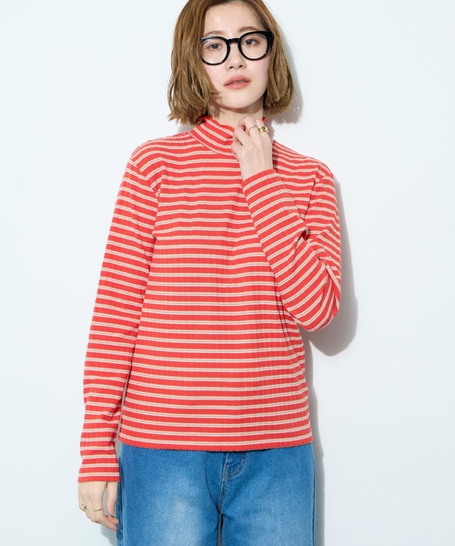 Petit Honfleur（プチオンフルール）の「メローボーダークシュネックT（Tシャツ/カットソー・レディース・グレー/ネイビー/ホワイト/レッド・M/L）」の12枚目の写真